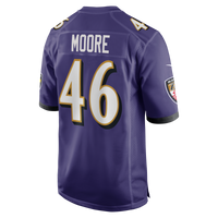 Baltimore Ravens Nick Moore Nike Purple Game Jersey