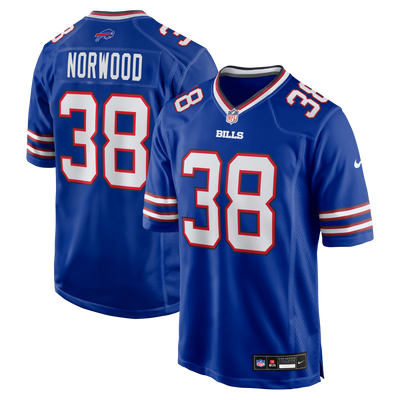 Buffalo Bills Tre Norwood Nike Royal Team Game Jersey