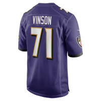 Baltimore Ravens Carson Vinson Nike Purple Team Game Jersey