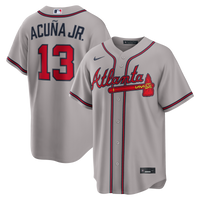 Atlanta Braves Ronald Acuña Jr. Nike Gray Road Replica Jersey