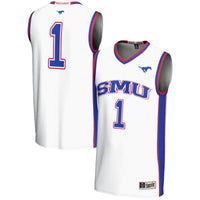 #1 SMU Mustangs GameDay Greats Lightweight Basketball Jersey - White