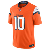 Denver Broncos Bo Nix Nike Orange Team Vapor F.U.S.E. Stitched Limited Jersey