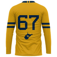 #1 West Virginia Mountaineers GameDay Greats Lightweight Volleyball Jersey - Gold