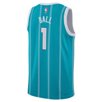 Charlotte Hornets Jordan Brand Icon Edition Swingman Jersey - Teal - LaMelo Ball