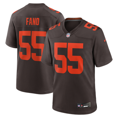 Cleveland Browns Spencer Fano Nike Brown 2026 NFL Draft First Round Pick No. 9 Alpha Dawg Alternate Game Jersey