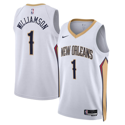 New Orleans Pelicans Nike Association Edition Swingman Jersey - White - Zion Williamson