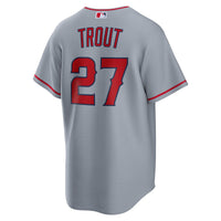 Los Angeles Angels Mike Trout Nike Gray Road Replica Jersey