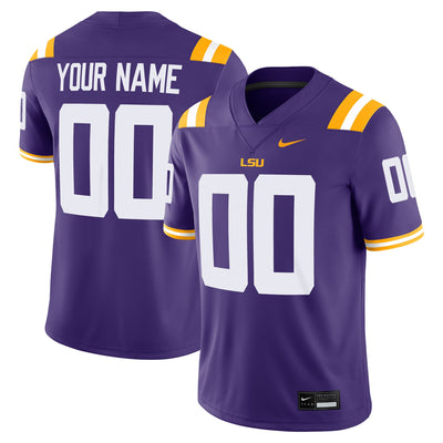 LSU Tigers Nike Custom Football Game Jersey - Purple
