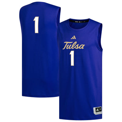 #1 Tulsa Golden Hurricane adidas Replica Basketball Jersey - Royal