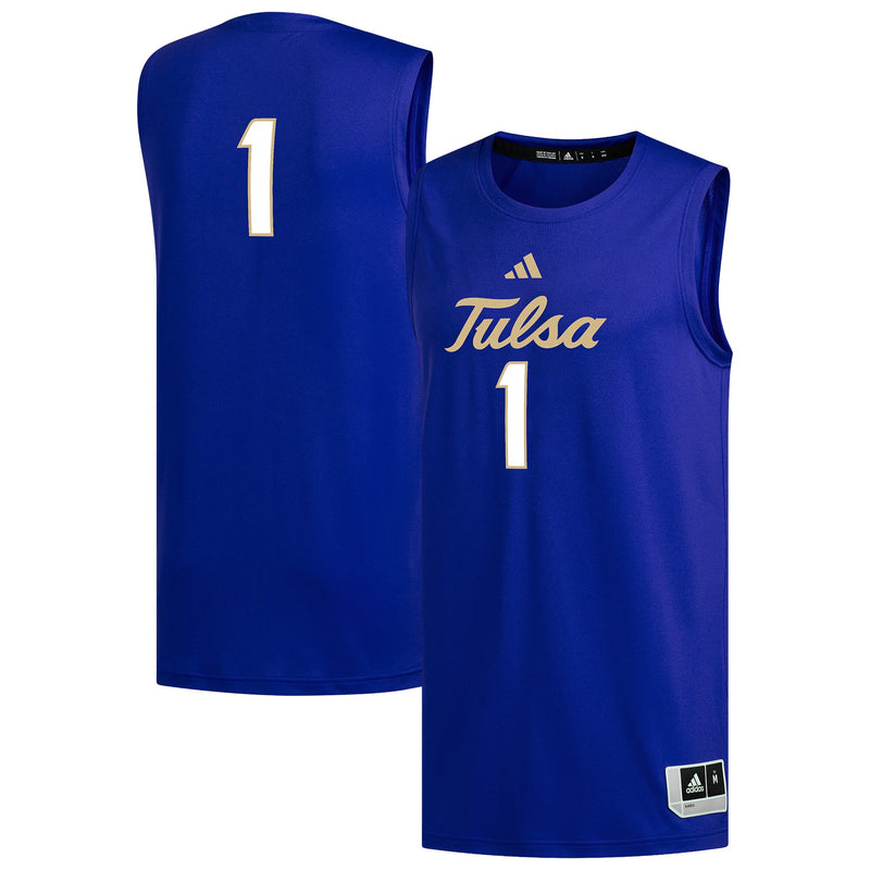 #1 Tulsa Golden Hurricane adidas Replica Basketball Jersey - Royal
