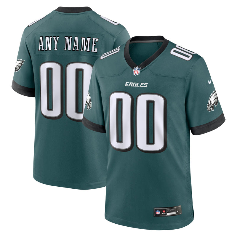 Philadelphia Eagles Nike Midnight Green Custom Game Jersey