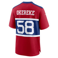 New York Giants Bobby Okereke Nike Century Red Alternate Player Game Jersey