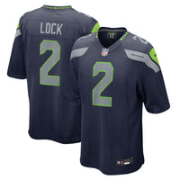 Seattle Seahawks Drew Lock Nike College Navy Team Game Jersey