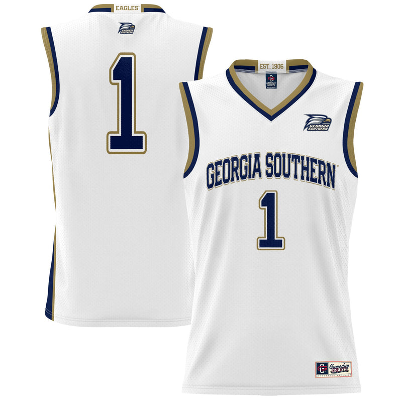 #1 Georgia Southern Eagles GameDay Greats Lightweight Basketball Jersey - White