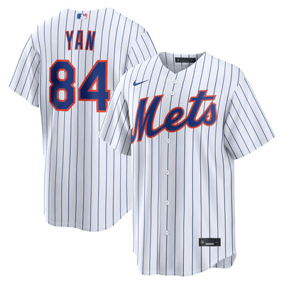 New York Mets Jefry Yan Nike White Home Replica Jersey
