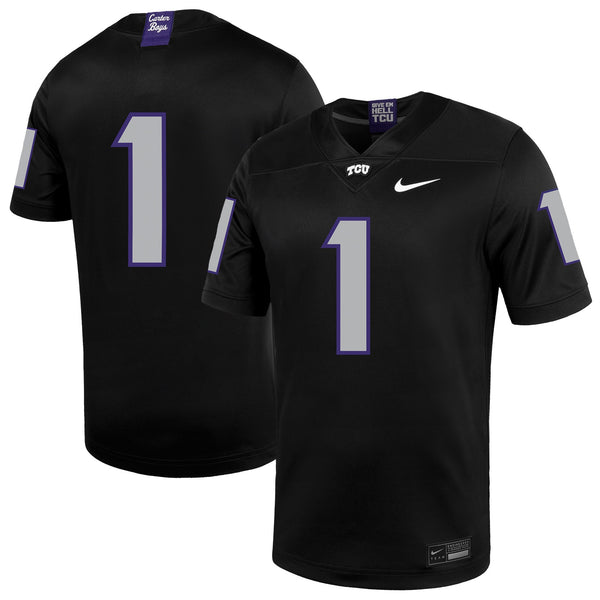 #1 TCU Horned Frogs Nike Untouchable Football Jersey – Black