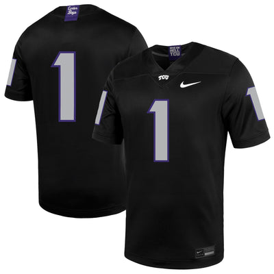 #1 TCU Horned Frogs Nike Untouchable Football Jersey – Black