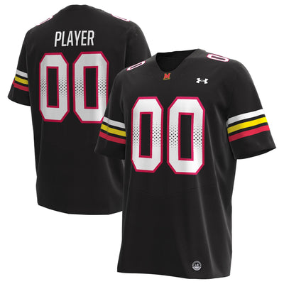 Maryland Terrapins Under Armour Alternate NIL Pick-A-Player Replica Football Jersey - Black