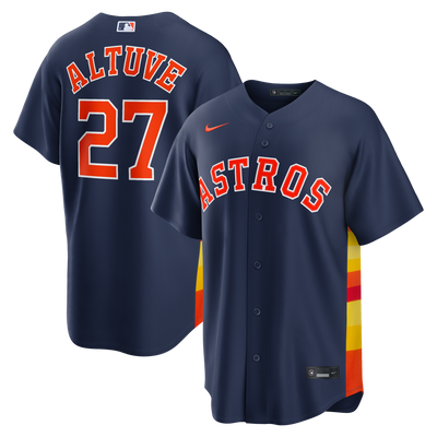 Houston Astros Jose Altuve Nike Navy Alternate 2 Replica Jersey