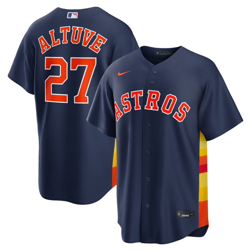 Houston Astros Jose Altuve Nike Navy Alternate 2 Replica Jersey