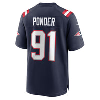 New England Patriots Elijah Ponder Nike Navy Team Game Jersey