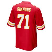 Kansas City Chiefs Josh Simmons Nike Red Team Game Jersey
