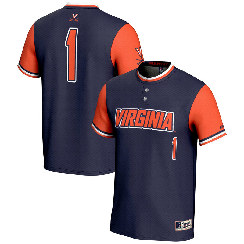 #1 Virginia Cavaliers GameDay Greats Lightweight Softball Jersey - Navy