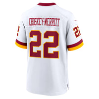 Washington Commanders Jacory Croskey-Merritt Nike White Game Super Bowl Era Jersey