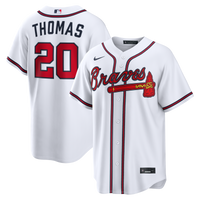 Atlanta Braves Lane Thomas Nike White Home Replica Jersey