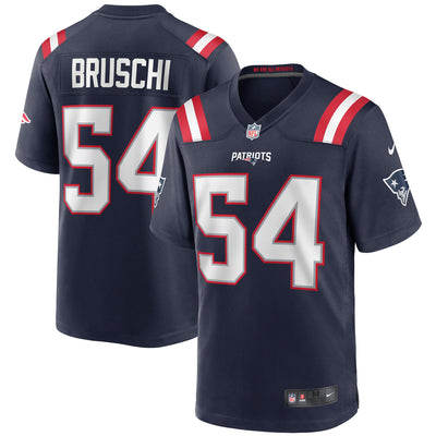 New England Patriots Tedy Bruschi Nike Navy Game Retired Player Jersey