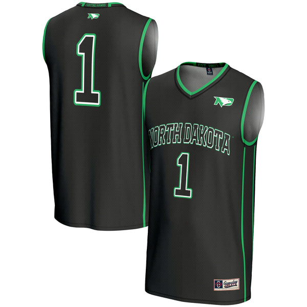 #1 North Dakota GameDay Greats Lightweight Basketball Fashion Jersey - Black