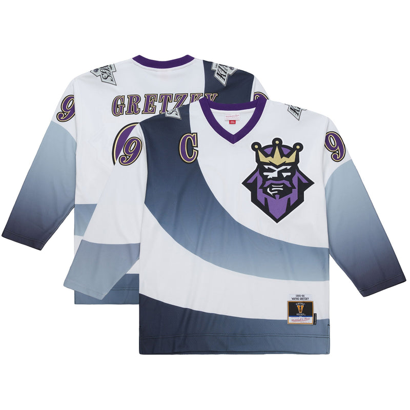Los Angeles Kings Wayne Gretzky Mitchell & Ness White Big & Tall 1995-96 Blue Line 2.0 Jersey