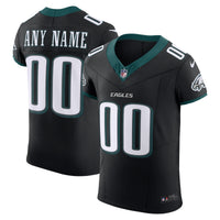 Philadelphia Eagles Nike Black Alternate Vapor F.U.S.E. Elite Custom Jersey