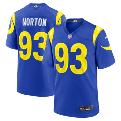 Los Angeles Rams Bill Norton Nike Royal Team Game Jersey