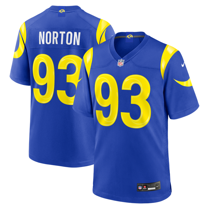 Los Angeles Rams Bill Norton Nike Royal Team Game Jersey