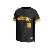 #38 VCU Rams GameDay Greats Lightweight Collegiate Baseball Fashion Jersey - Black
