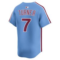 Philadelphia Phillies Trea Turner Nike Light Blue Alternate Limited Player Jersey