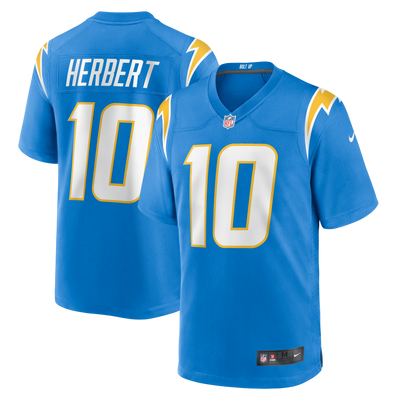 Los Angeles Chargers Justin Herbert Nike Powder Blue Player Game Jersey
