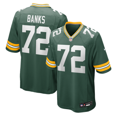 Green Bay Packers Brant Banks Nike Green Team Game Jersey
