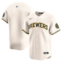 Milwaukee Brewers Nike Cream Home Limited Jersey