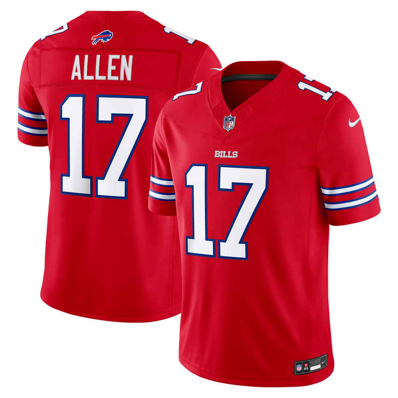 Buffalo Bills Josh Allen Nike Red Alternate Vapor F.U.S.E. Stitched Limited Jersey