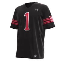 #1 Utah Utes Under Armour Replica Football Jersey - Black