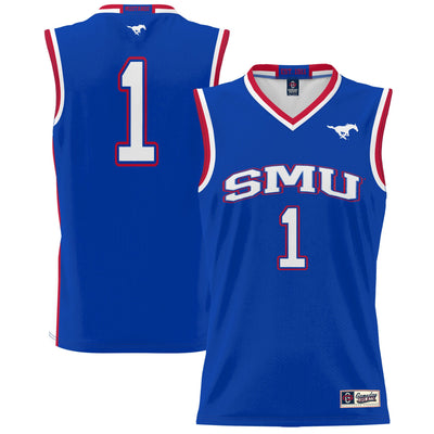 #1 SMU Mustangs GameDay Greats Lightweight Basketball Jersey - Royal