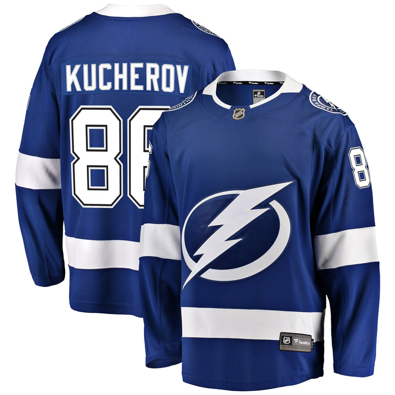 Tampa Bay Lightning Nikita Kucherov Fanatics Blue Breakaway Jersey