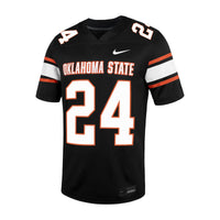 #24 Oklahoma State Cowboys Nike Untouchable Football Jersey – Black