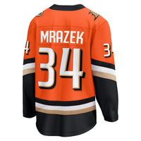 Anaheim Ducks Petr Mrazek Fanatics Orange Home Breakaway Jersey