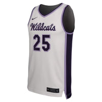 #25 Kansas State Wildcats Nike Replica Basketball Jersey - White