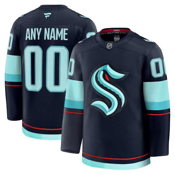 Seattle Kraken Fanatics Deep Sea Blue Home Premium Custom Jersey