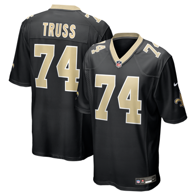 New Orleans Saints Xavier Truss Nike Black Team Game Jersey