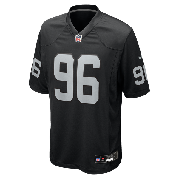 Las Vegas Raiders Jonah Laulu Nike Black Team Game Jersey